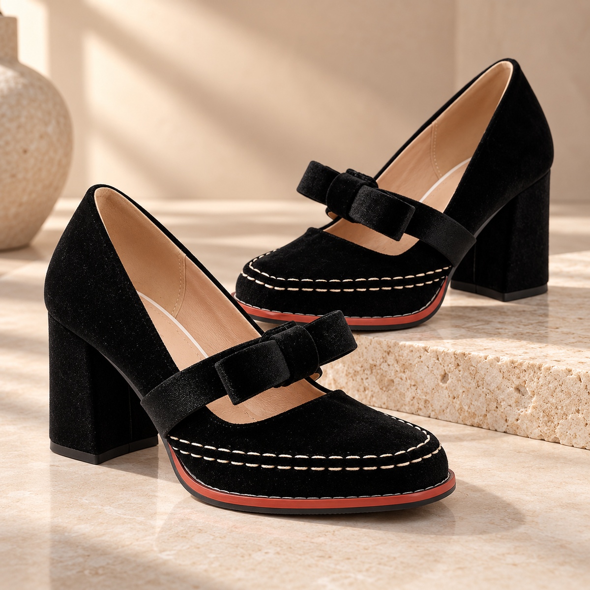 Nordspur | Bella Velvet Mary Jane Heels — photo 11
