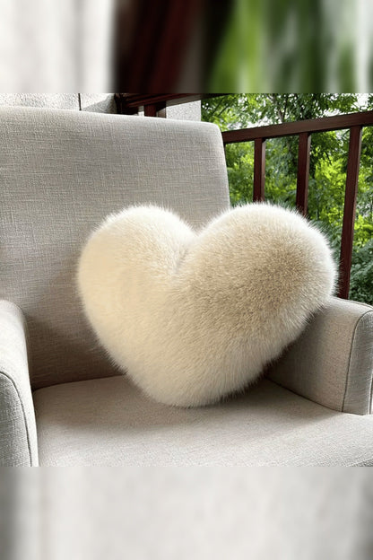 Heart Cushion with Long Pile – 32 x 40 cm, Four Colours — photo 1