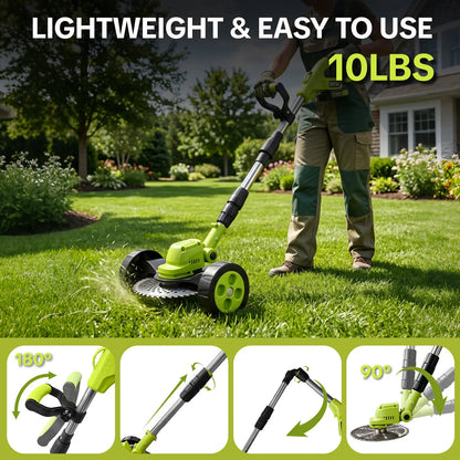 3-in-1 Cordless Lawn Mower & Edger with 2 Batteries — photo 4