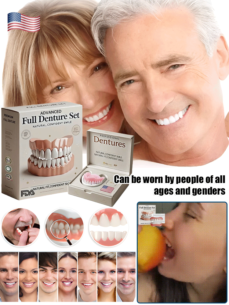Flexible Denture Set for Upper & Lower Jaw – Reusable & Custom-Fit — photo 2