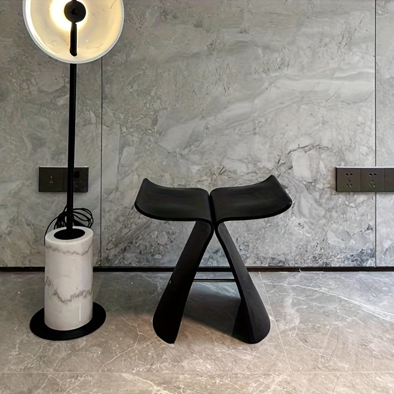 Sculptural Butterfly Stool with Curved Seat - Decorative Side Seat and Storage Surface — photo 2