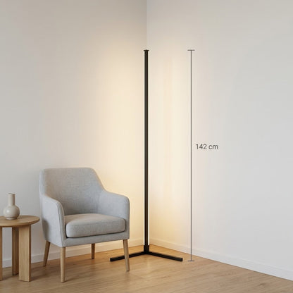 142 cm LED Corner Floor Lamp, Dimmable, 3 Light Colours, with Remote Control — photo 9