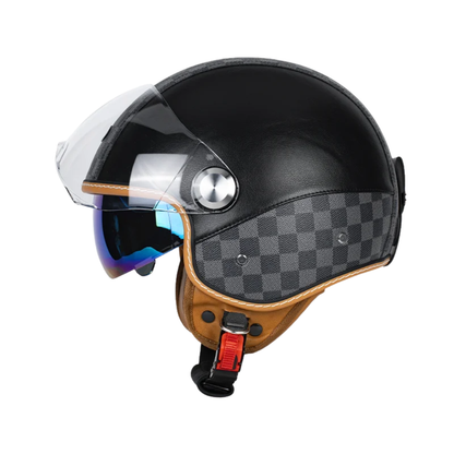 Retro Jet 3/4 Helmet – Open Face Dual Visor DOT/ECE Approved | meowbutter — photo 7