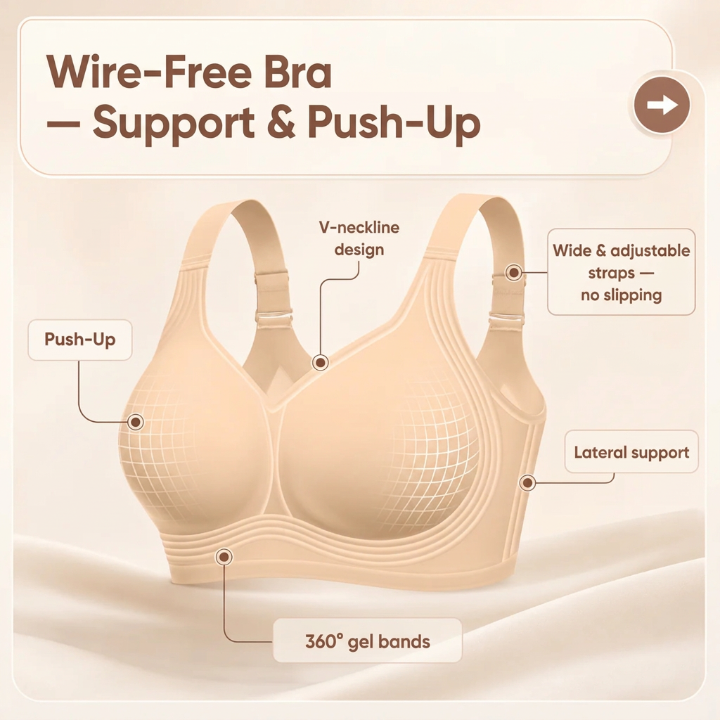 Wireless Women's Bra, Comfort Fit, Invisible Second-Skin Feel — photo 4
