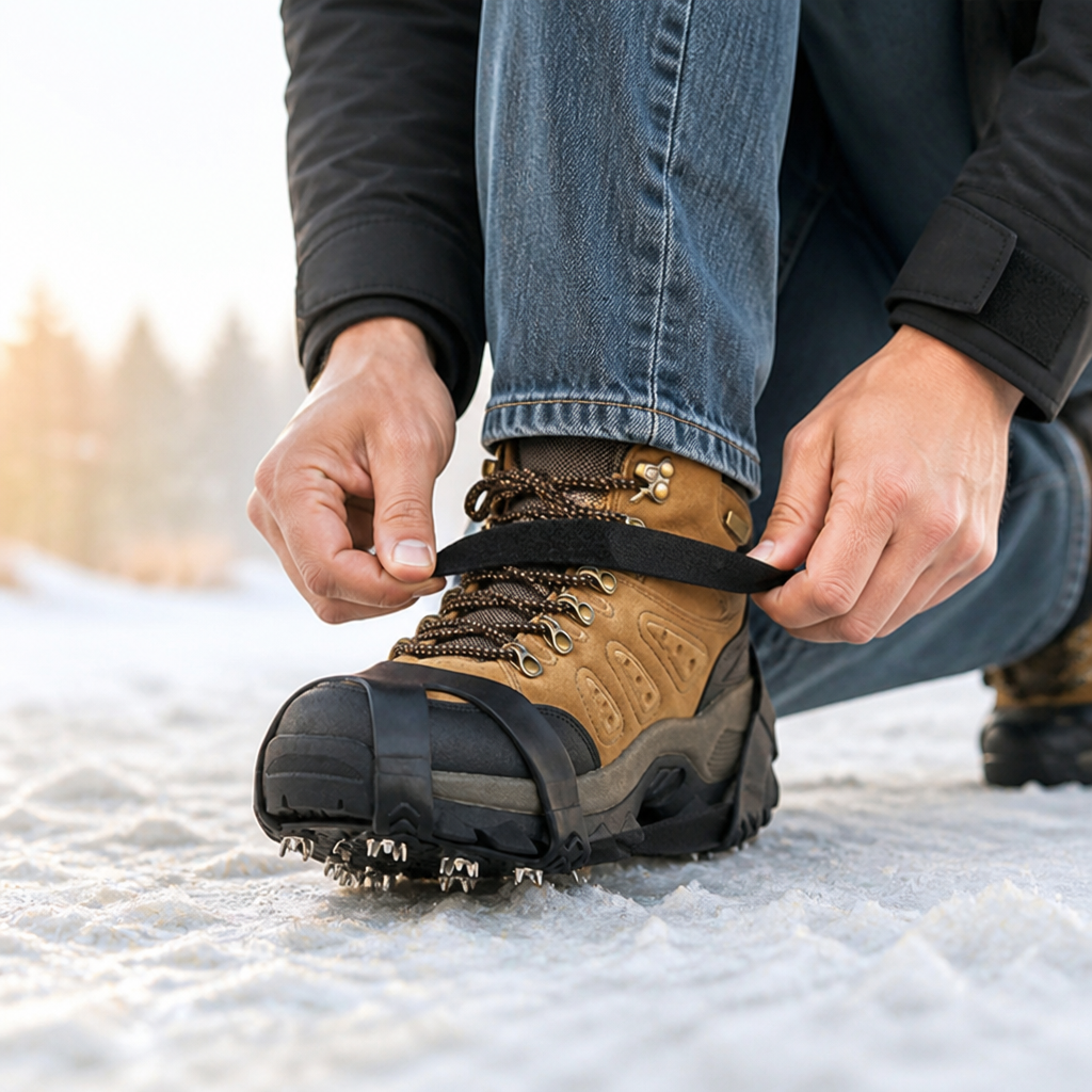 11-Spike Stainless Steel Ice Cleats for Shoes and Boots (Pair) — photo 3