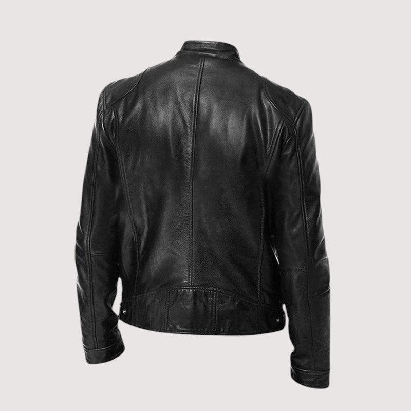 Men's Classic Leather Jacket in a Sleek, Modern Biker Style — photo 3