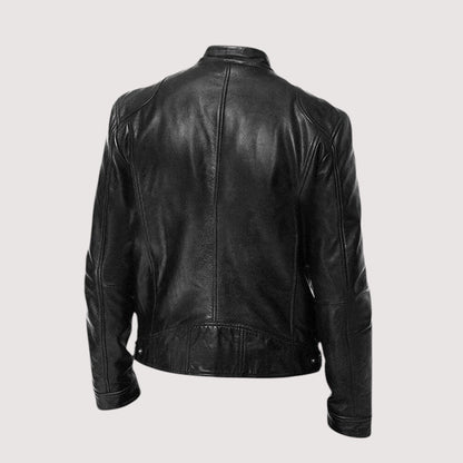 Men's Classic Leather Jacket in a Sleek, Modern Biker Style — photo 3