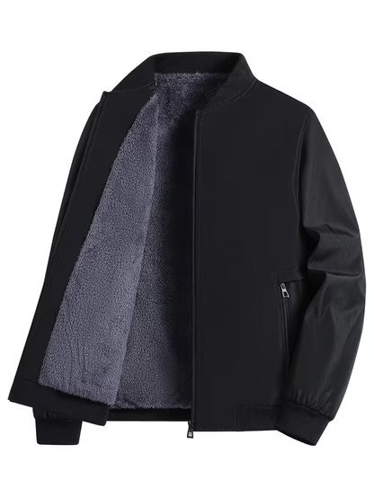 Men's Relaxed Fleece-Lined Bomber Jacket — photo 3