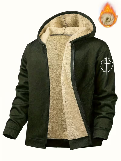 Men's Cosy Sherpa-Lined Hooded Fleece Jacket — photo 2