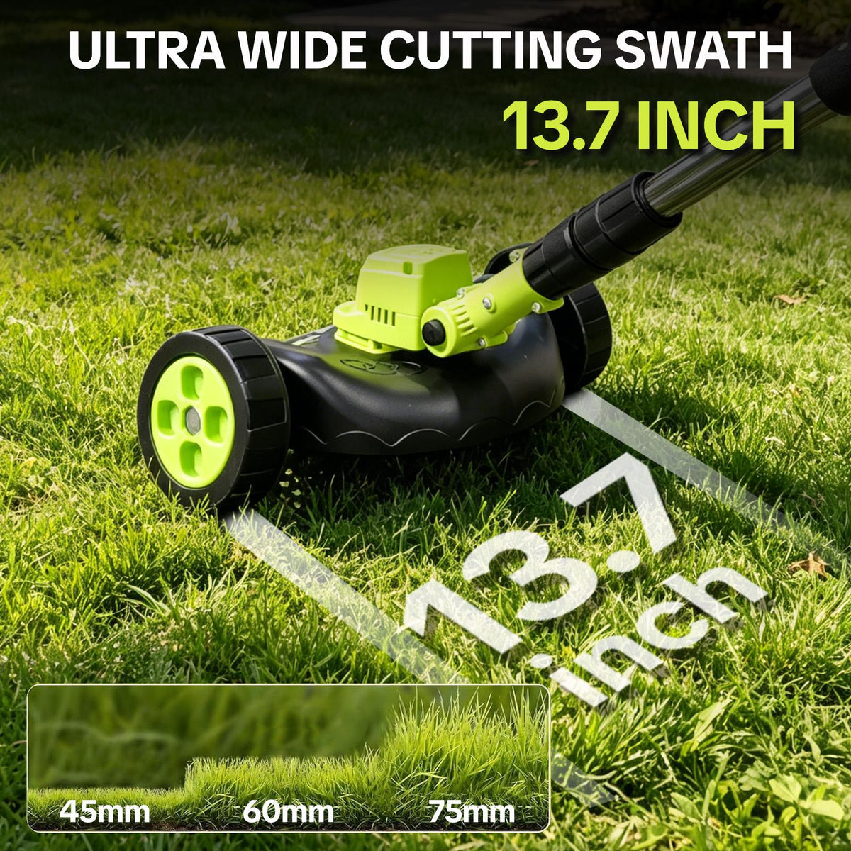 3-in-1 Cordless Lawn Mower & Edger with 2 Batteries — photo 11