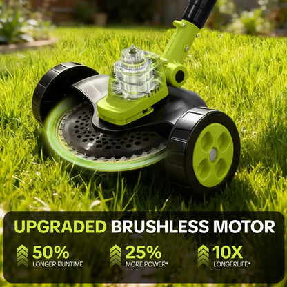 3-in-1 Cordless Lawn Mower & Edger with 2 Batteries — photo 3