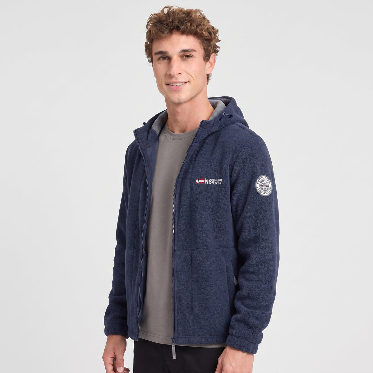Men's Windproof Hooded Fleece Jacket for Walking & Hiking — photo 29