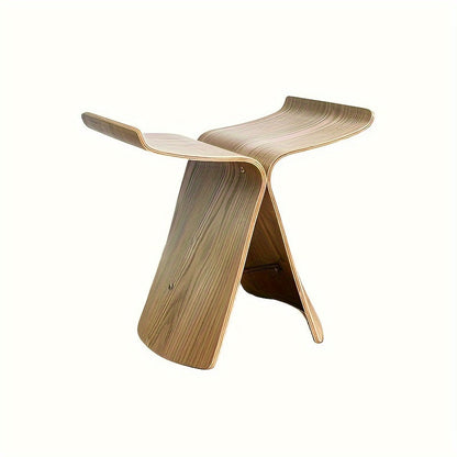 Sculptural Butterfly Stool with Curved Seat - Decorative Side Seat and Storage Surface — photo 11