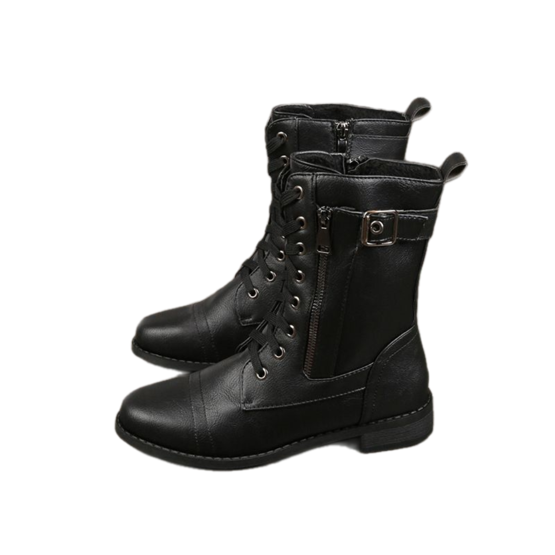 Orthopaedic Leather Ankle Boots for Women with Round Toe — photo 10