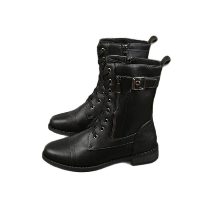 Orthopaedic Leather Ankle Boots for Women with Round Toe — photo 10