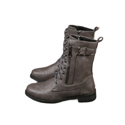 Orthopaedic Leather Ankle Boots for Women with Round Toe — photo 12
