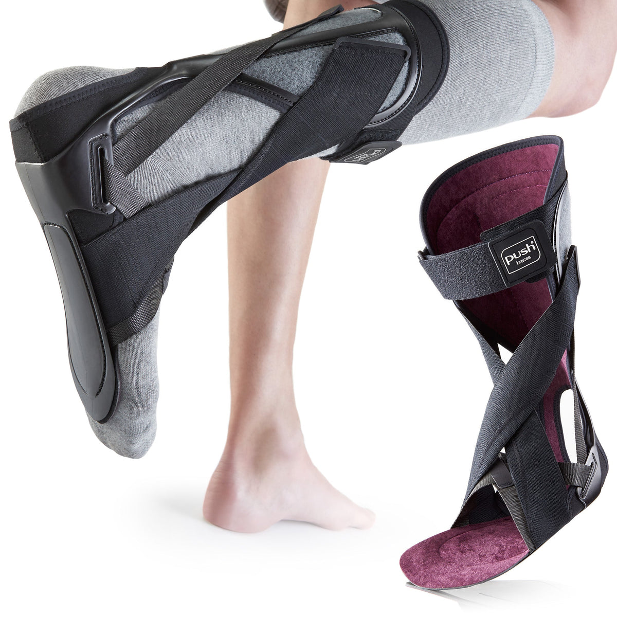 Push Ortho AFO Ankle Foot Orthosis – Lightweight Drop Foot Support Brace for Walking & Rehabilitation — photo 8
