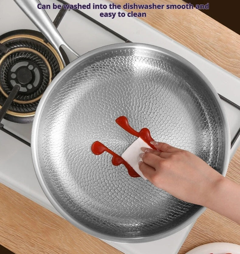 Titanium Frying Pan – Uncoated Non-Stick Hammer-Pattern Cookware — photo 14