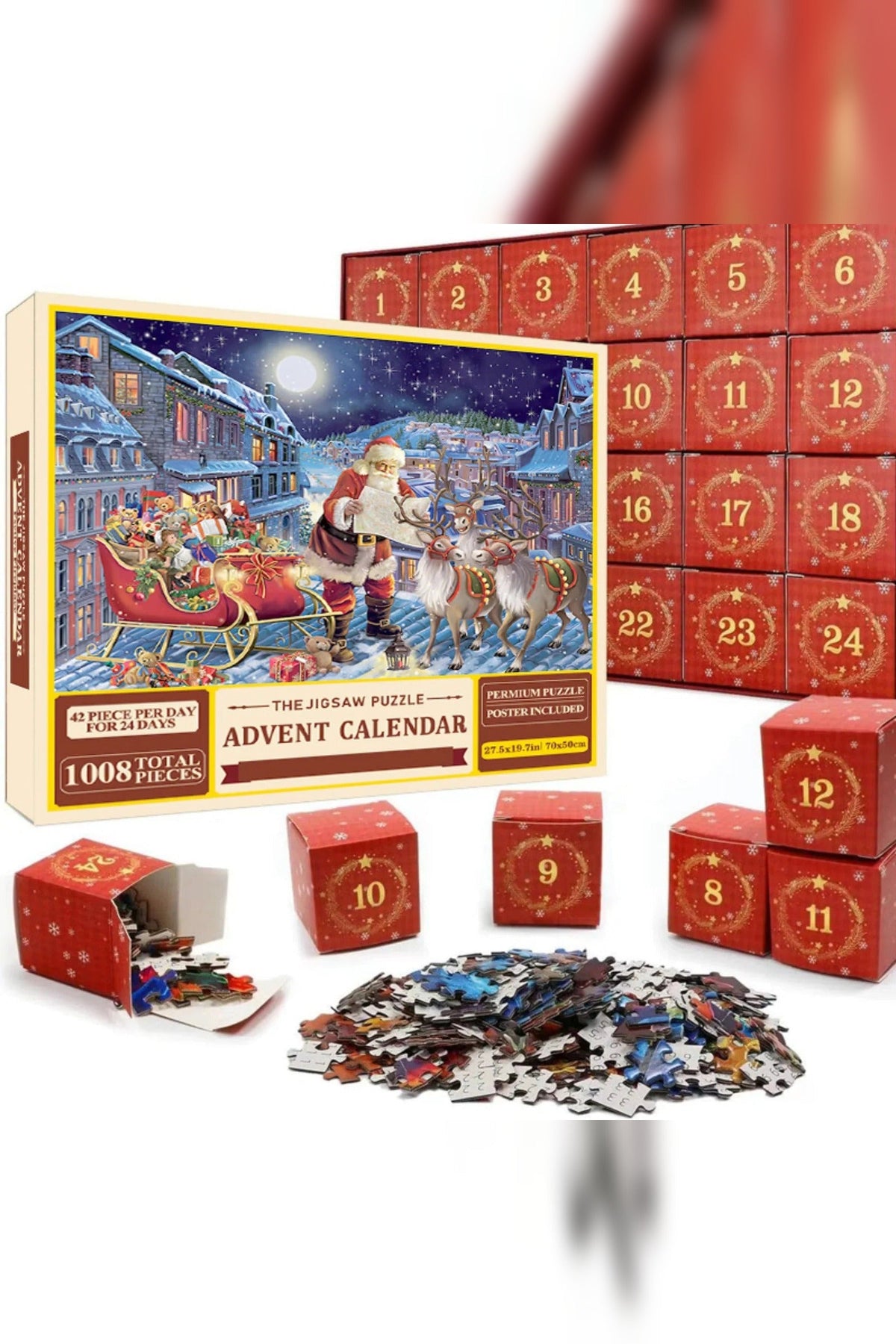 Jigsaw Advent Calendar 2026 – 1008 Pieces, One Christmas Picture — photo 1