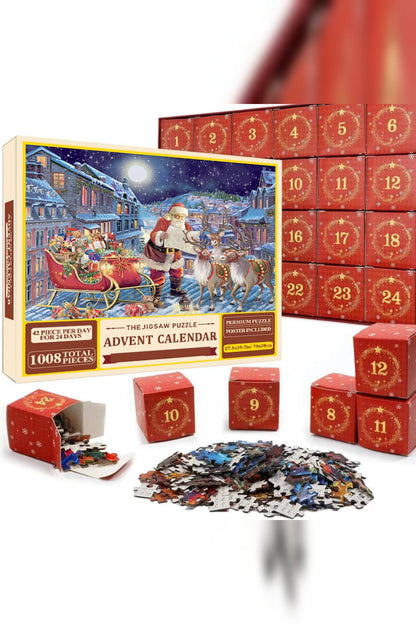 Jigsaw Advent Calendar 2026 – 1008 Pieces, One Christmas Picture — photo 1