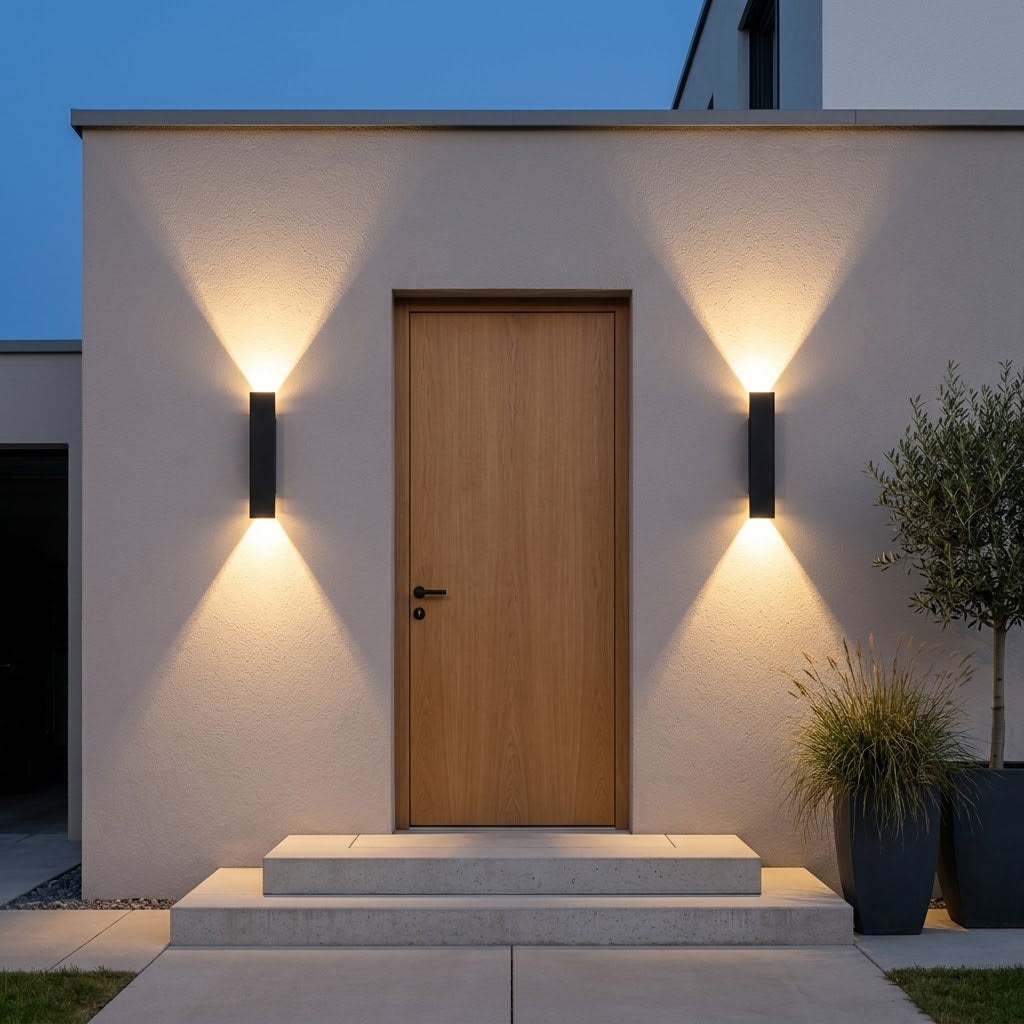 LED Outdoor Wall Light Up & Down, IP65, Aluminium, Black/White, 10–41 cm — photo 4
