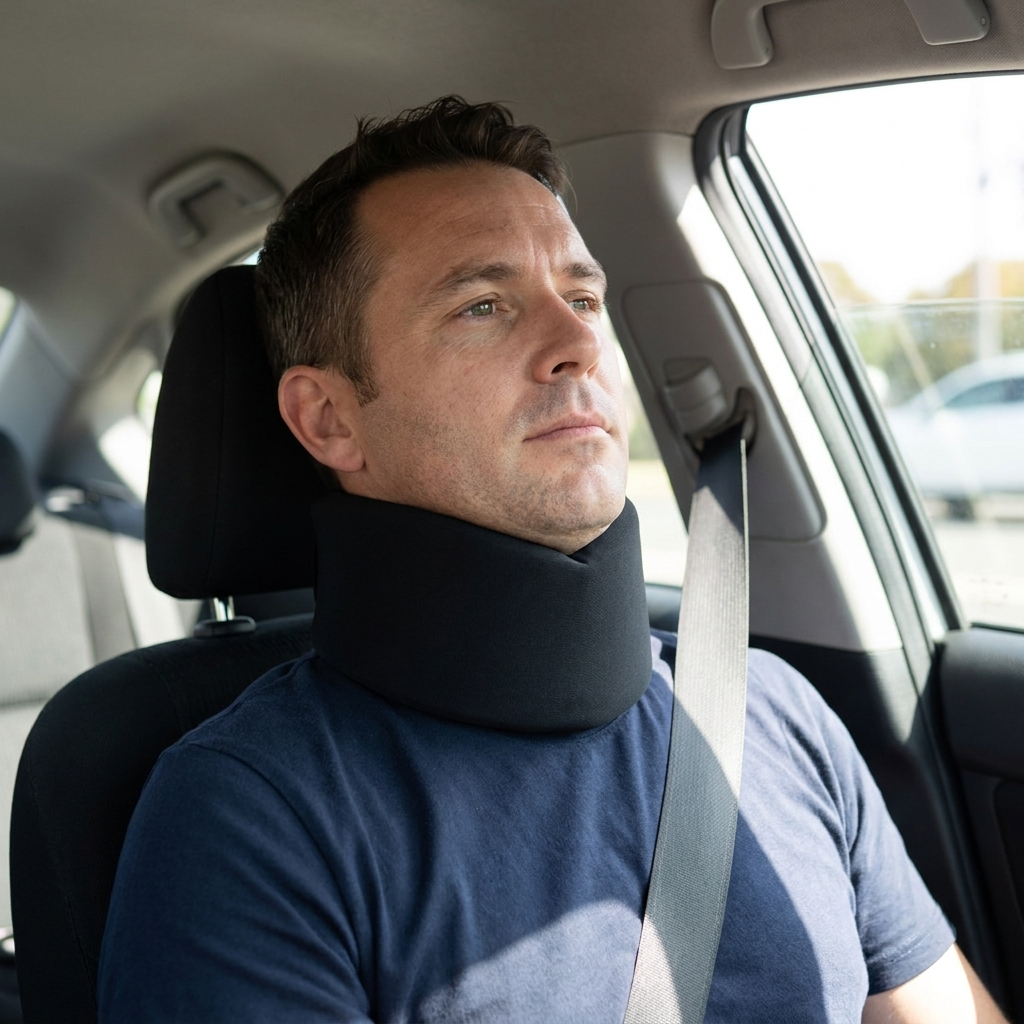 Adjustable Neck Brace Support Collar with Soft Padding — photo 7