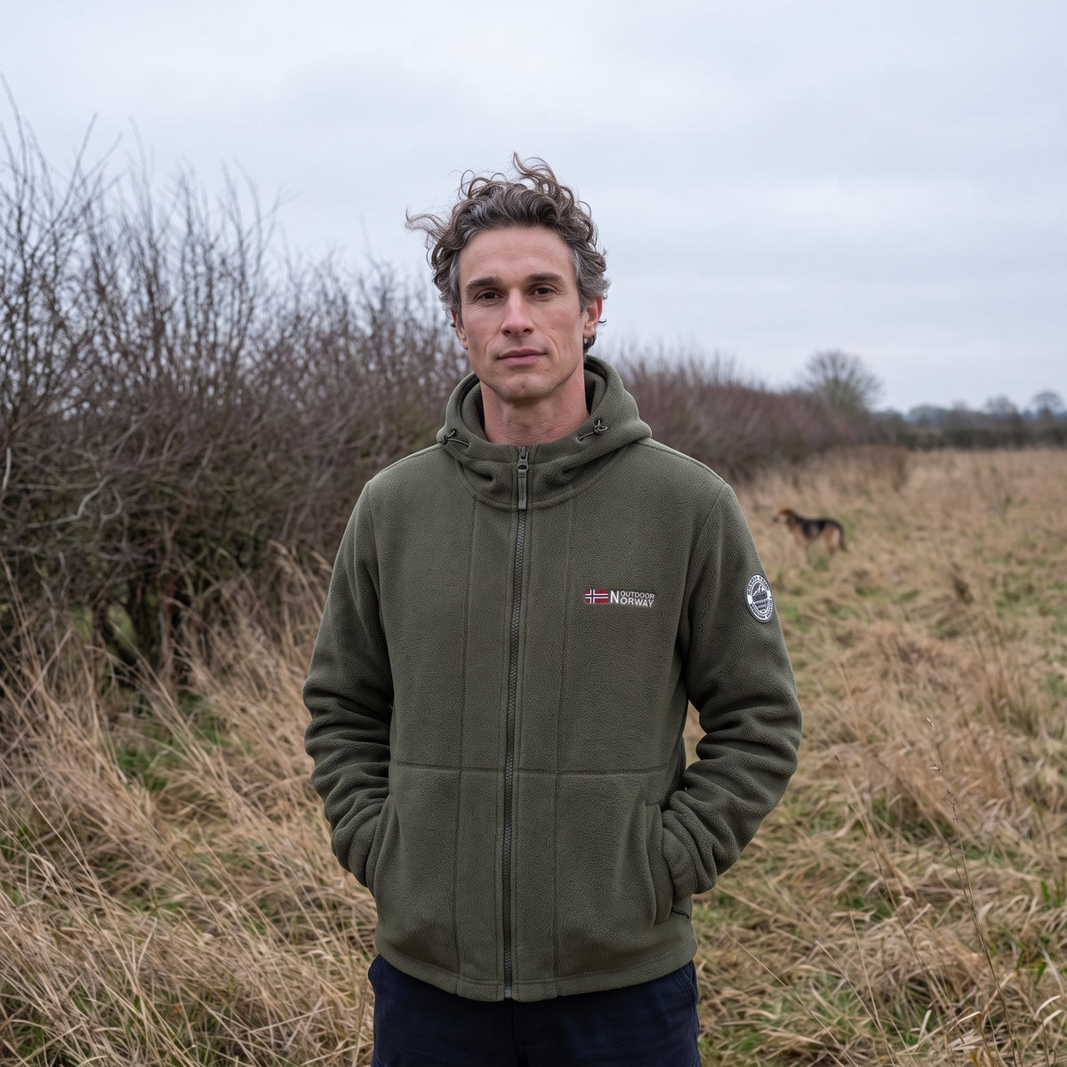 Men's Windproof Hooded Fleece Jacket for Walking & Hiking — photo 10