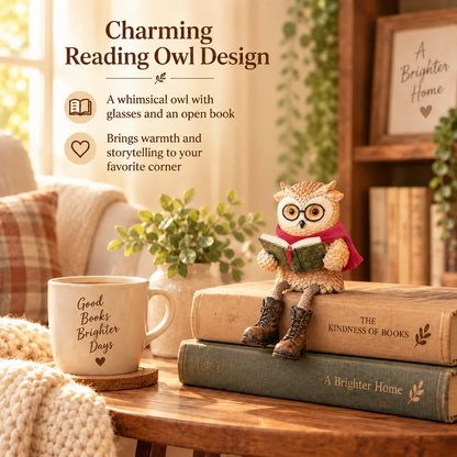 Nordspur | Cute Ornamental Figure of a Reading Owl — photo 3