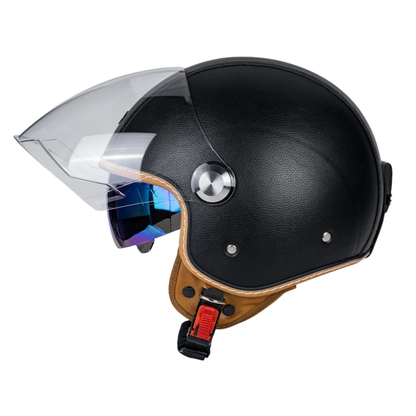 Retro Jet 3/4 Helmet – Open Face Dual Visor DOT/ECE Approved | meowbutter — photo 16