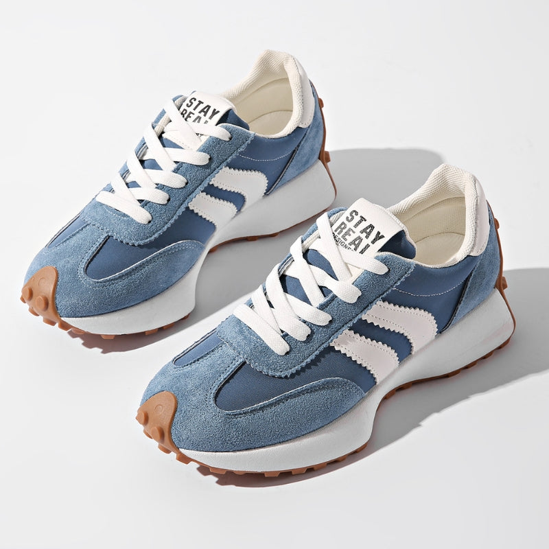 Women's Retro Platform Running Sneakers in Suede for Street Style — photo 2