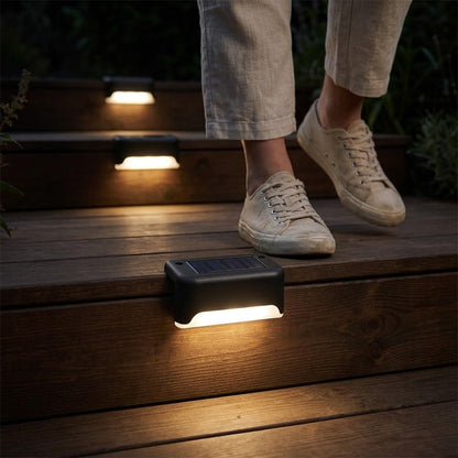 Solar Step Lights, 8-Piece Set with Dusk Sensor - Warm or Cool White — photo 3
