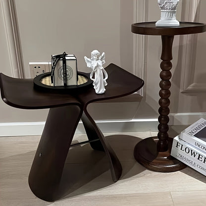 Sculptural Butterfly Stool with Curved Seat - Decorative Side Seat and Storage Surface — photo 3