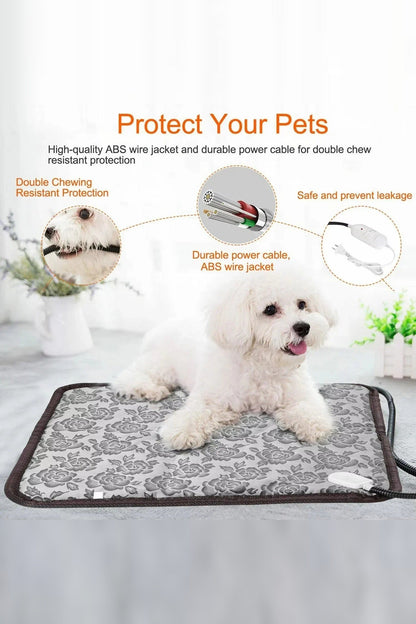 Heated Pet Pad for Dogs and Cats – Two Settings, Timer and Chew-Resistant Cord — photo 4