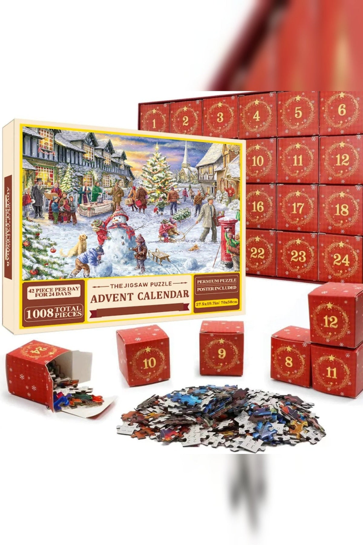 Jigsaw Advent Calendar 2026 – 1008 Pieces, One Christmas Picture — photo 5