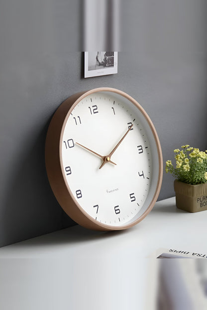 Wooden Frame Wall Clock with Silent Movement – No Ticking at Night — photo 3