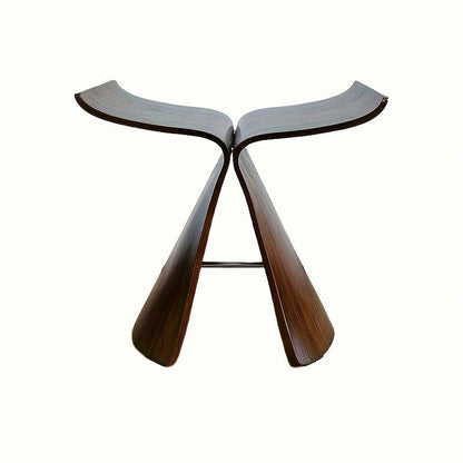 Sculptural Butterfly Stool with Curved Seat - Decorative Side Seat and Storage Surface — photo 8
