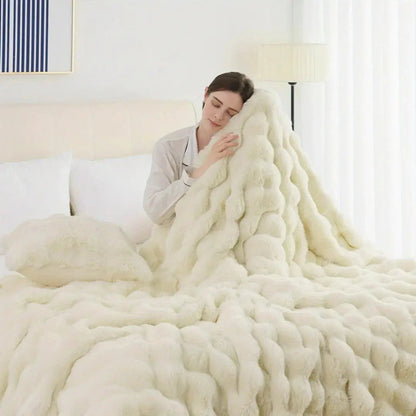 Slumblr® Cozy Faux Rabbit Fleece Throw Blanket — photo 15
