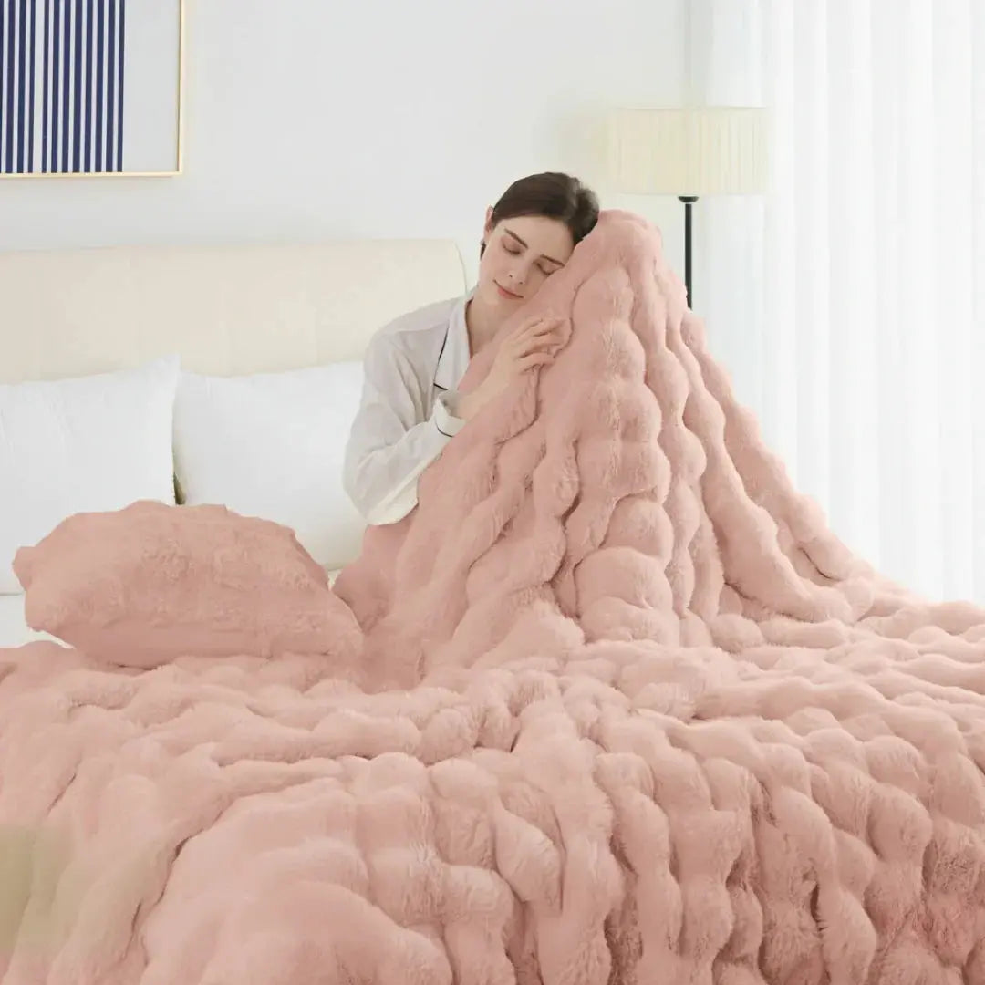 Slumblr® Cozy Faux Rabbit Fleece Throw Blanket — photo 18