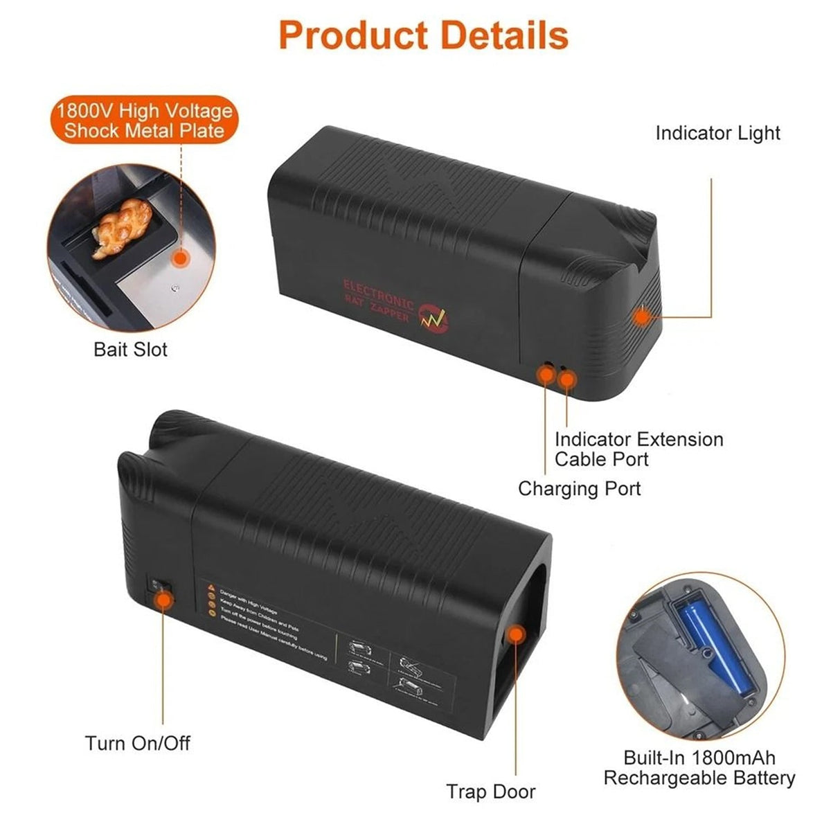 VoltTrapi Electronic Rat Trap — photo 3