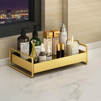 Vanity Organizer | Double-Layer Gold Finish & Space-Saving — photo 1