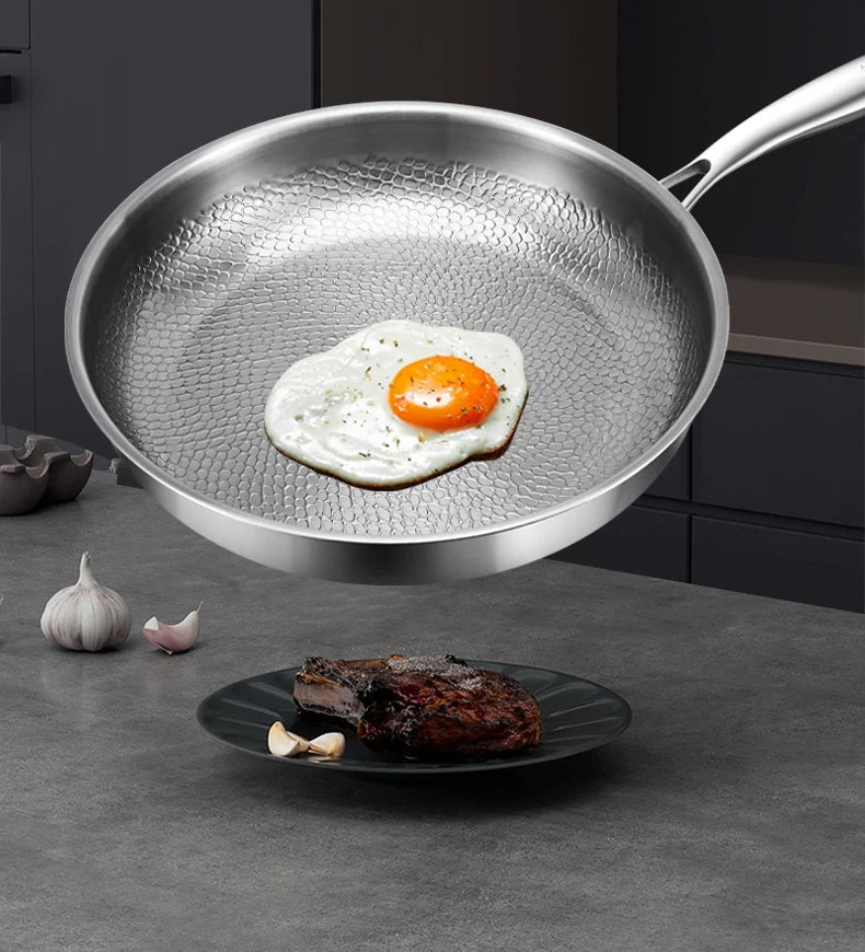Titanium Frying Pan – Uncoated Non-Stick Hammer-Pattern Cookware — photo 16