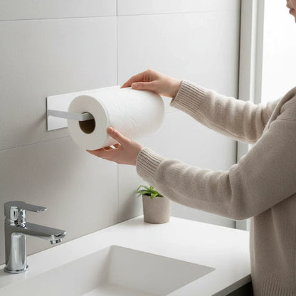 Wall-Mounted Iron Paper Towel Holder - Space-Saving Design — photo 14