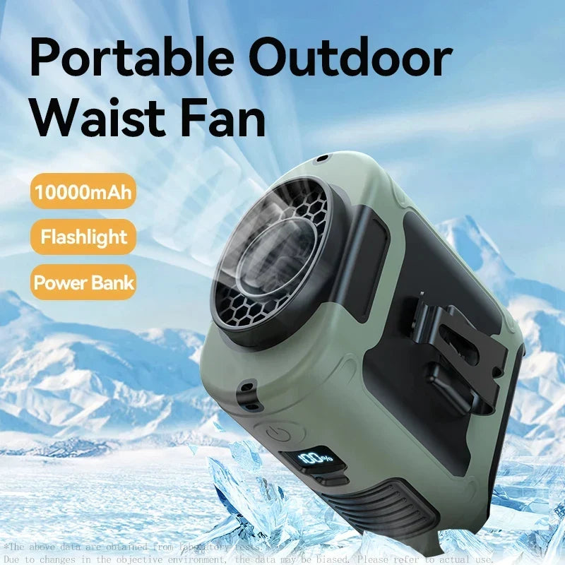 Waist Fan | Clip-On Hands-Free & 10000mAh Power Bank — photo 4