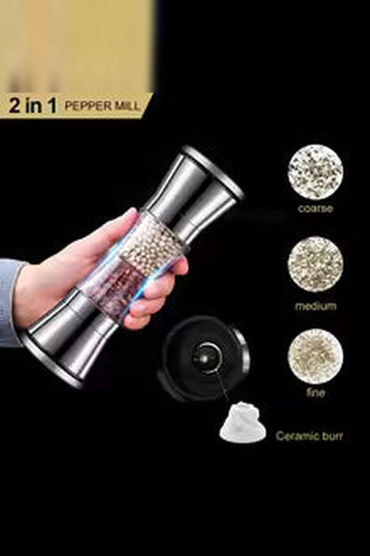 Dual Salt and Pepper Grinder – Two Ceramic Burrs in One Mill — photo 4