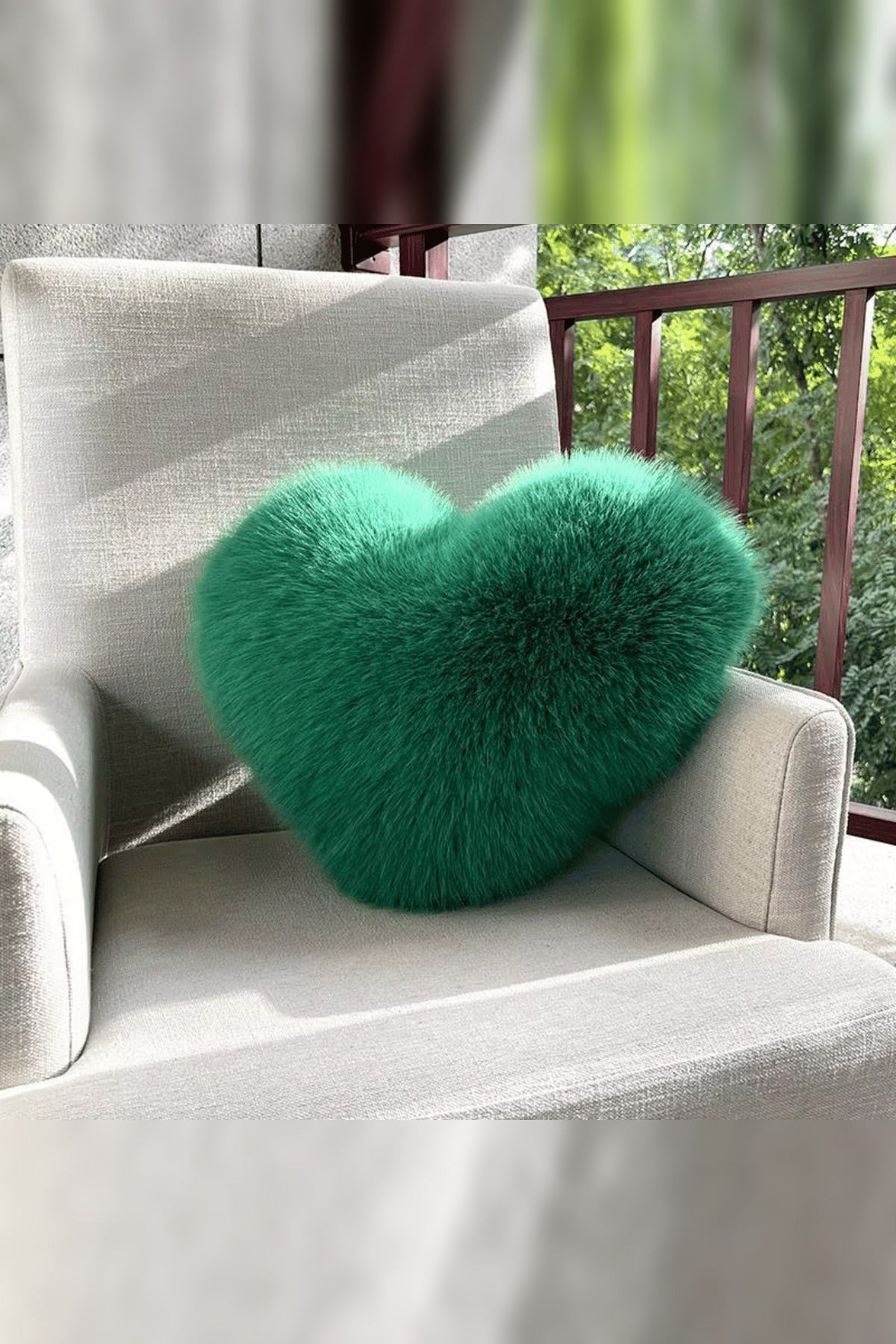 Heart Cushion with Long Pile – 32 x 40 cm, Four Colours — photo 3