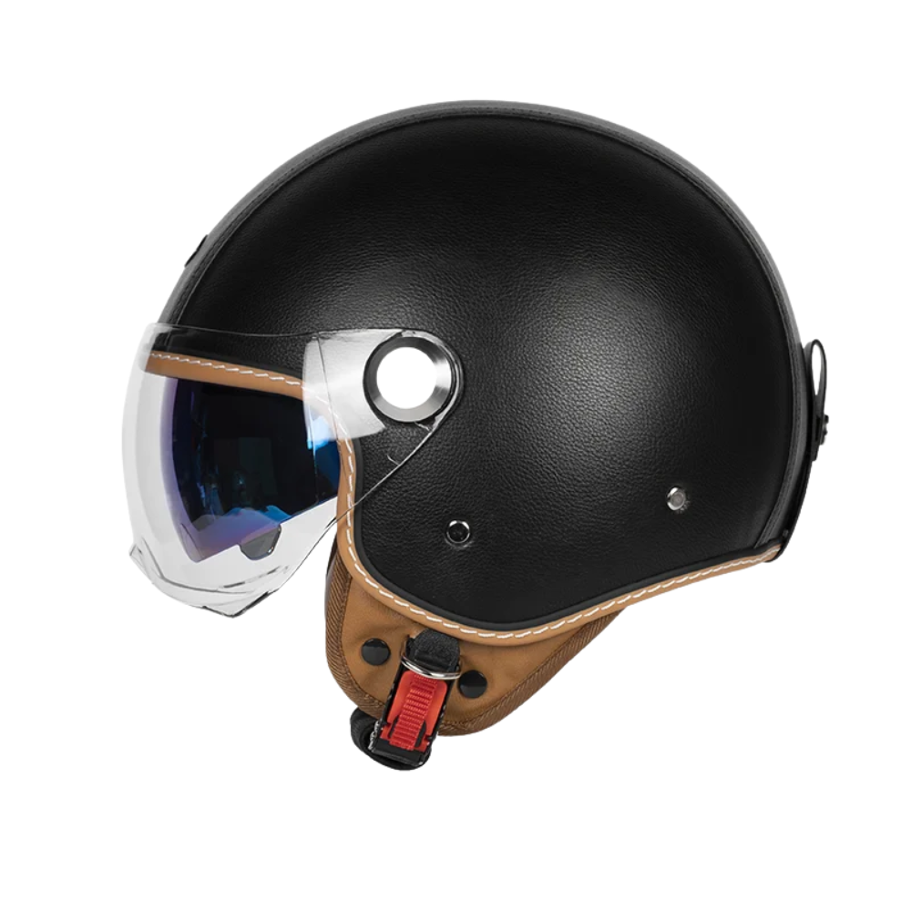 Retro Jet 3/4 Helmet – Open Face Dual Visor DOT/ECE Approved | meowbutter — photo 17