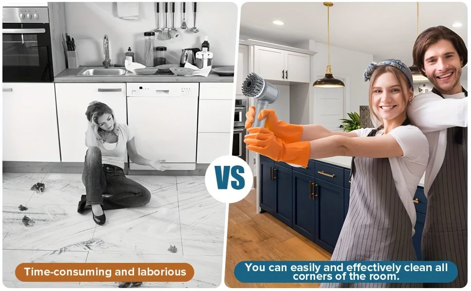9 In 1 Handheld Kitchen Cleaning Cordless Rotary Scrubber — photo 10