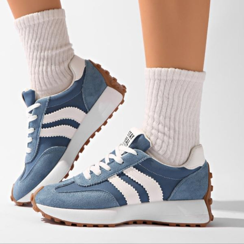Women's Retro Platform Running Sneakers in Suede for Street Style — photo 8
