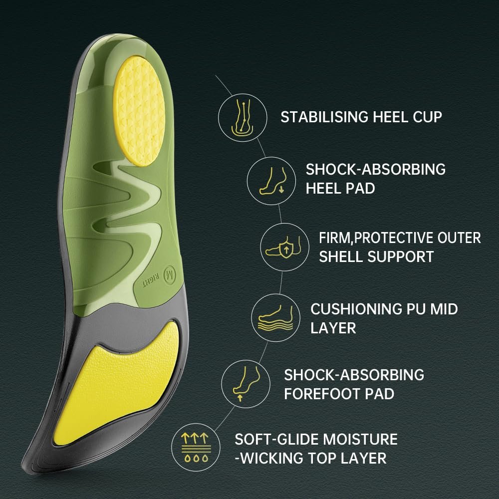 VALSOLE 220+ lbs Plantar Fasciitis High Arch Support Insoles — photo 4