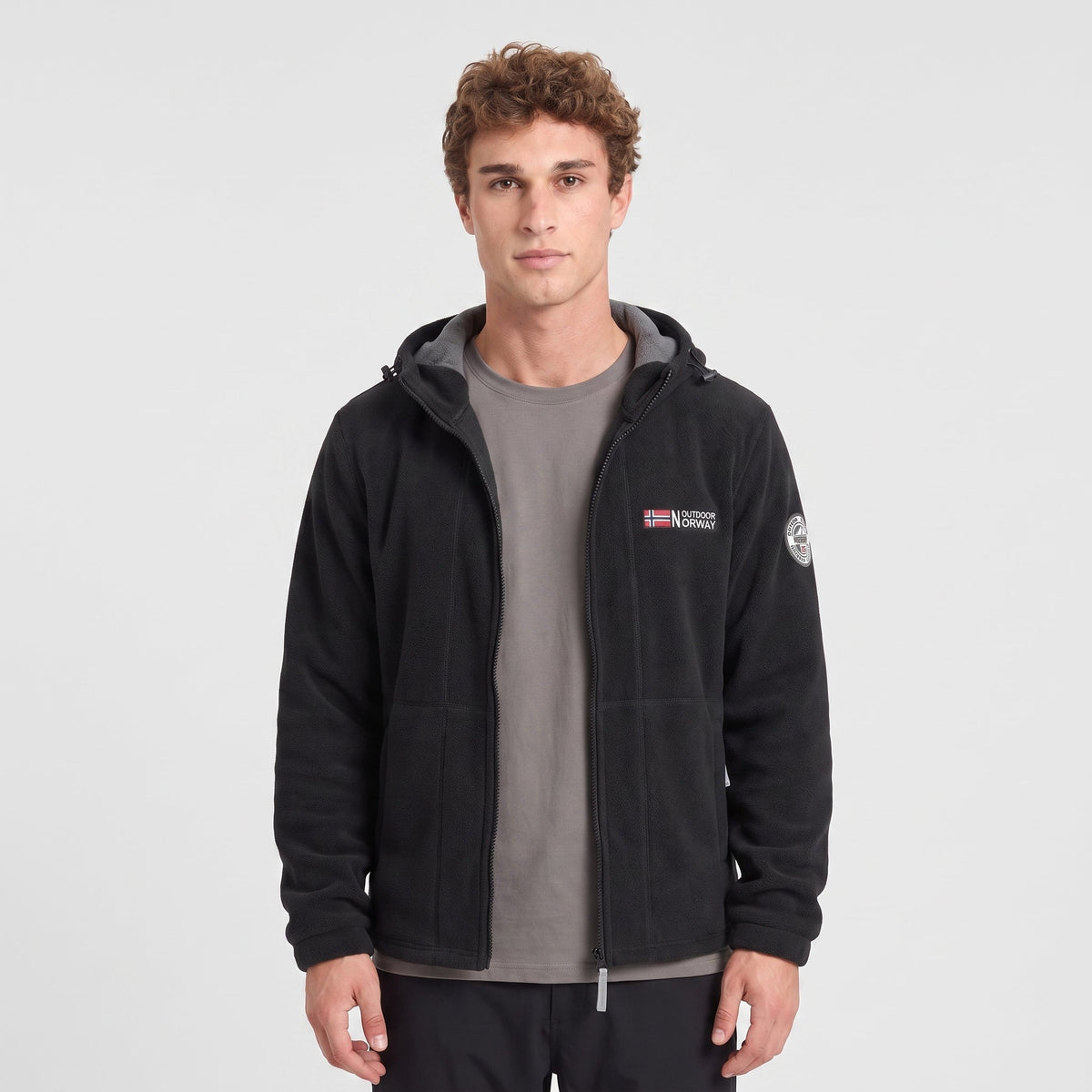 Men's Windproof Hooded Fleece Jacket for Walking & Hiking — photo 16